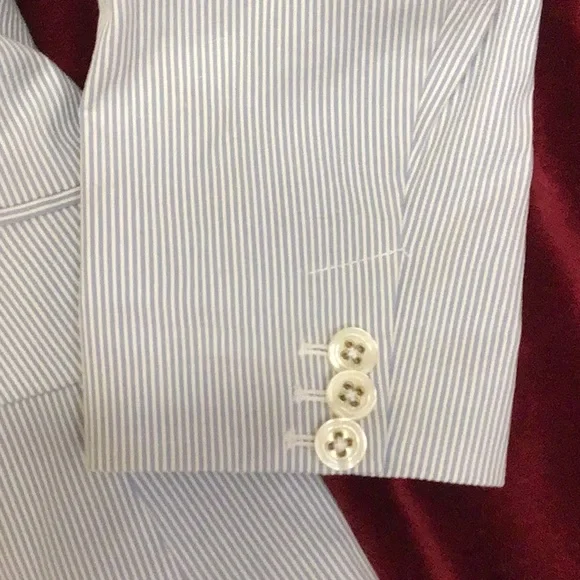 TOMMY PINSTRIPE BOYFRIEND JACKET SZ 12 - Picture 8 of 16